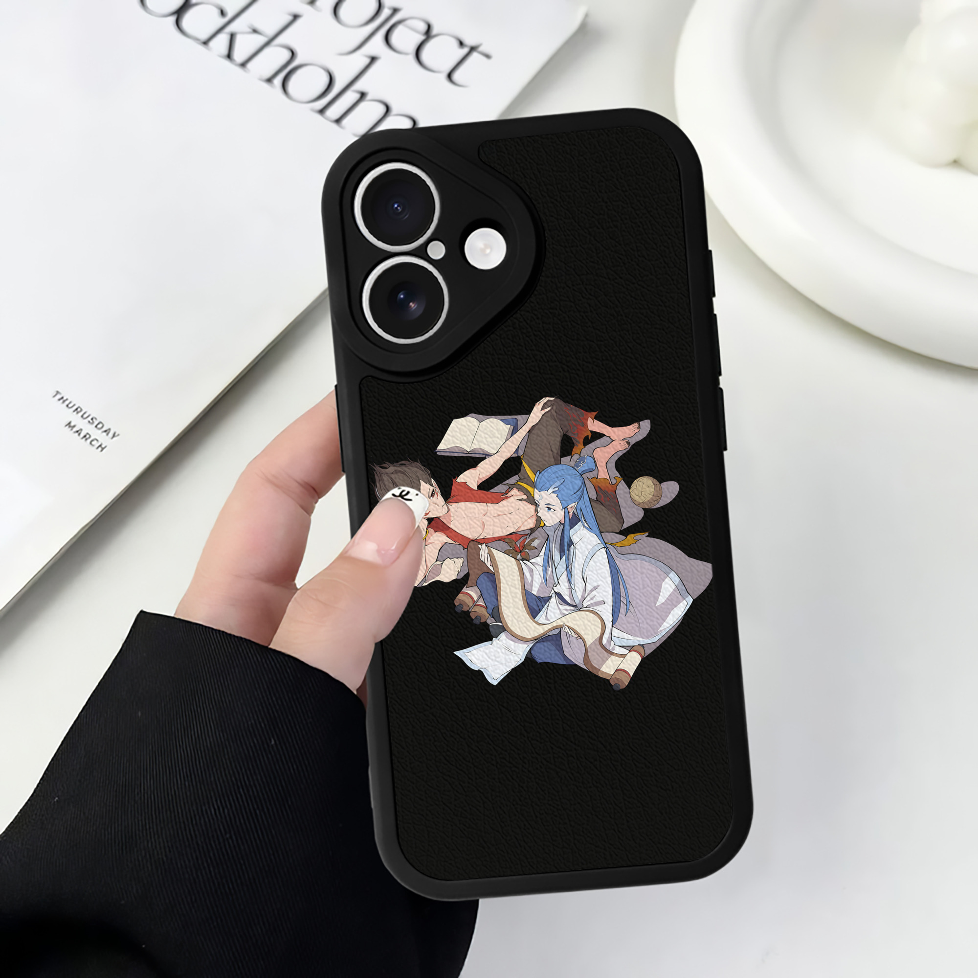 （画像用） Ne Zha 2 ナタ 魔童の大暴れ 【iPhone 16シリーズ対応】シリコンスマホケース（レザー調） 材質：シリコン